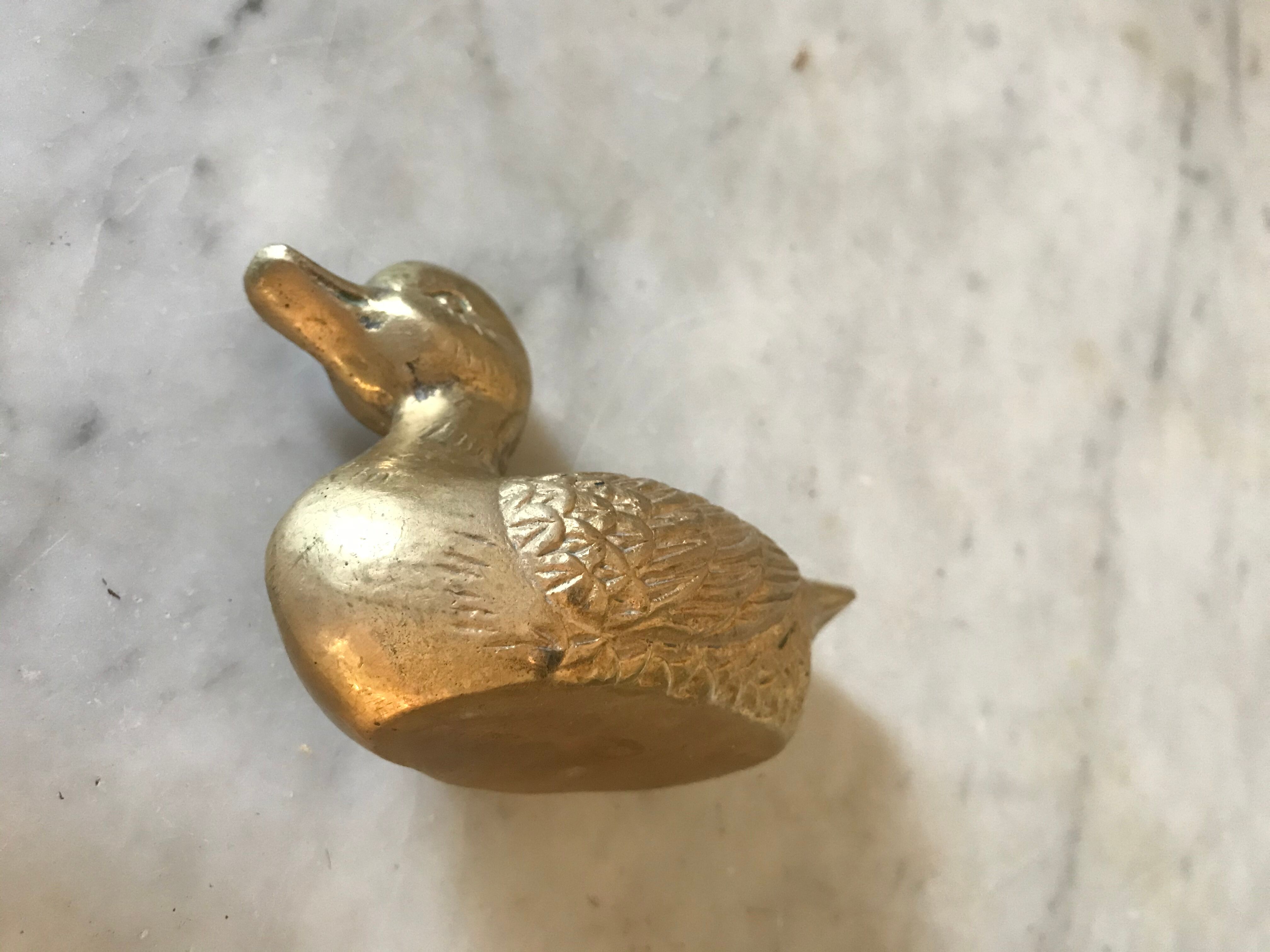 Vintage brass duck