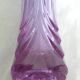 Violet mauve cut crystal soliflore vase, Cristal d’Arques
