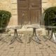 Set of 4 vintage swivel chairs in chrome metal – 1970s Ensem