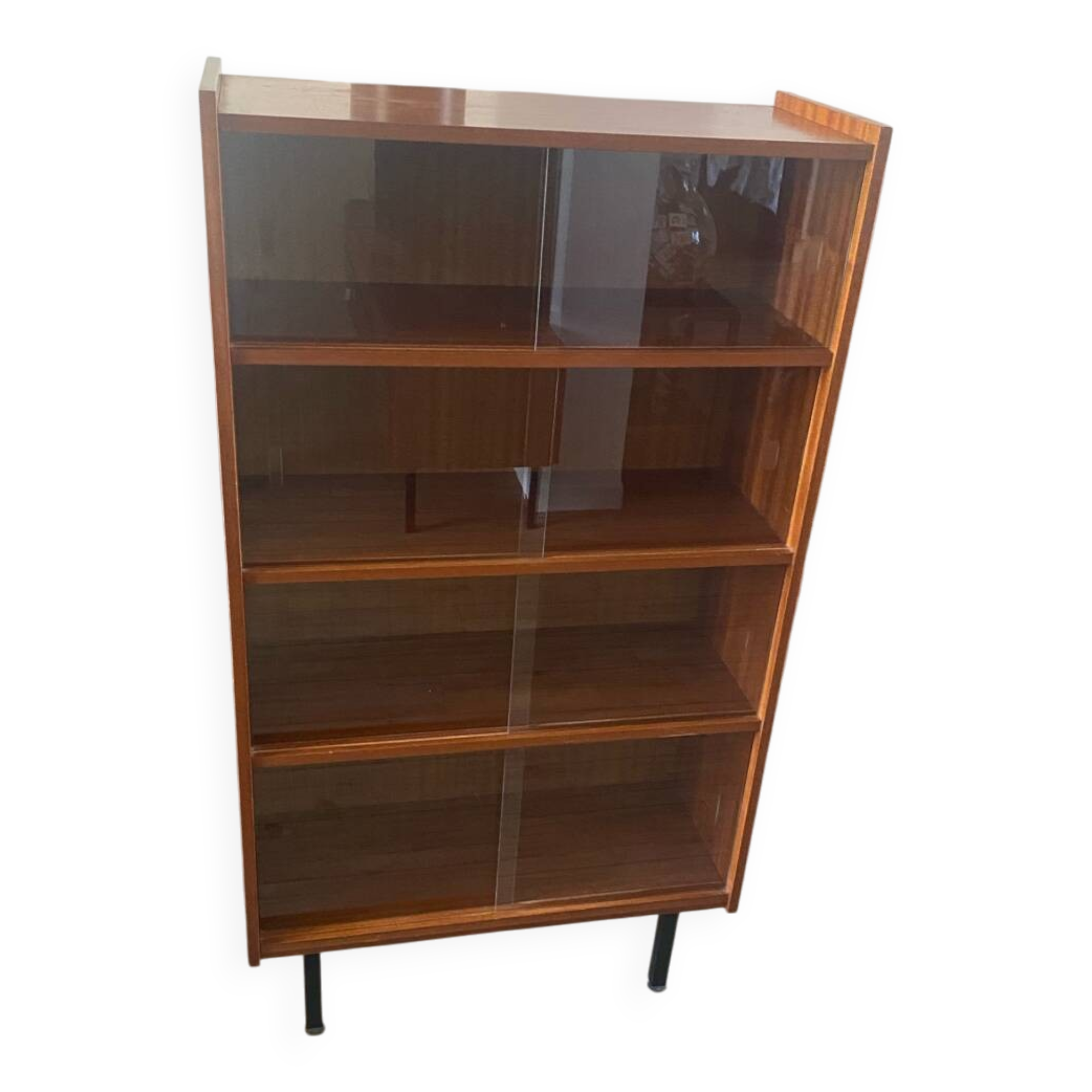 Vintage glass library from the 1960s.