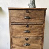 Small old vertical craft cabinet with 5 drawers