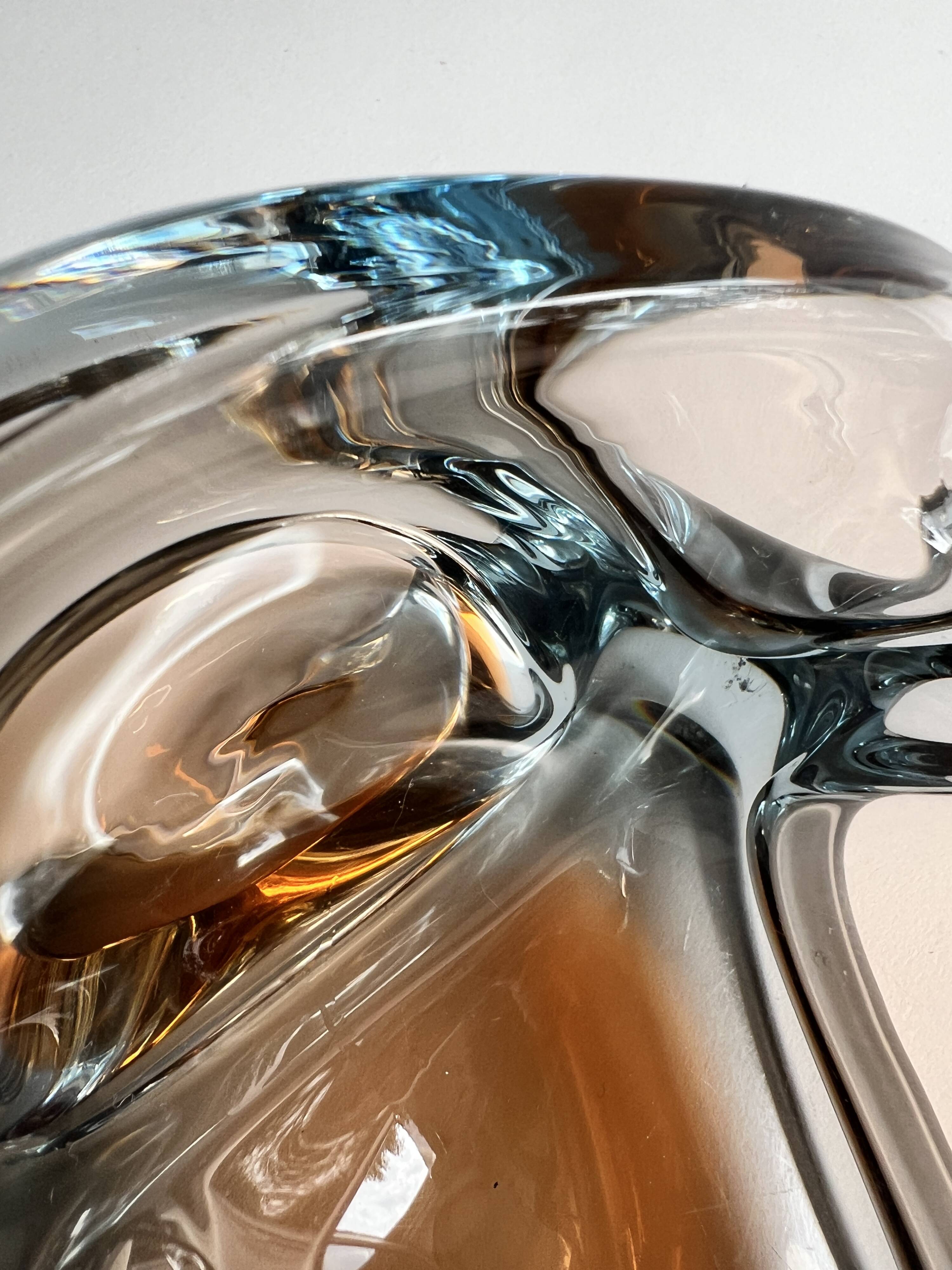 Murano glass ashtray / pocket emptier handmade, Italy 197