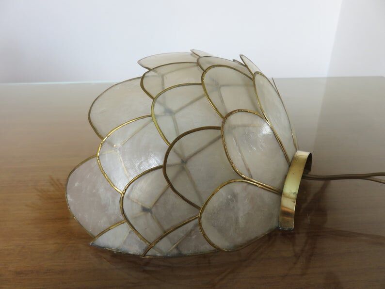 Mother-of-pearl wall " lotus flower " 70s 80s