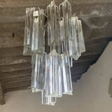 Lustre cristal italien vintage Venini trilobo