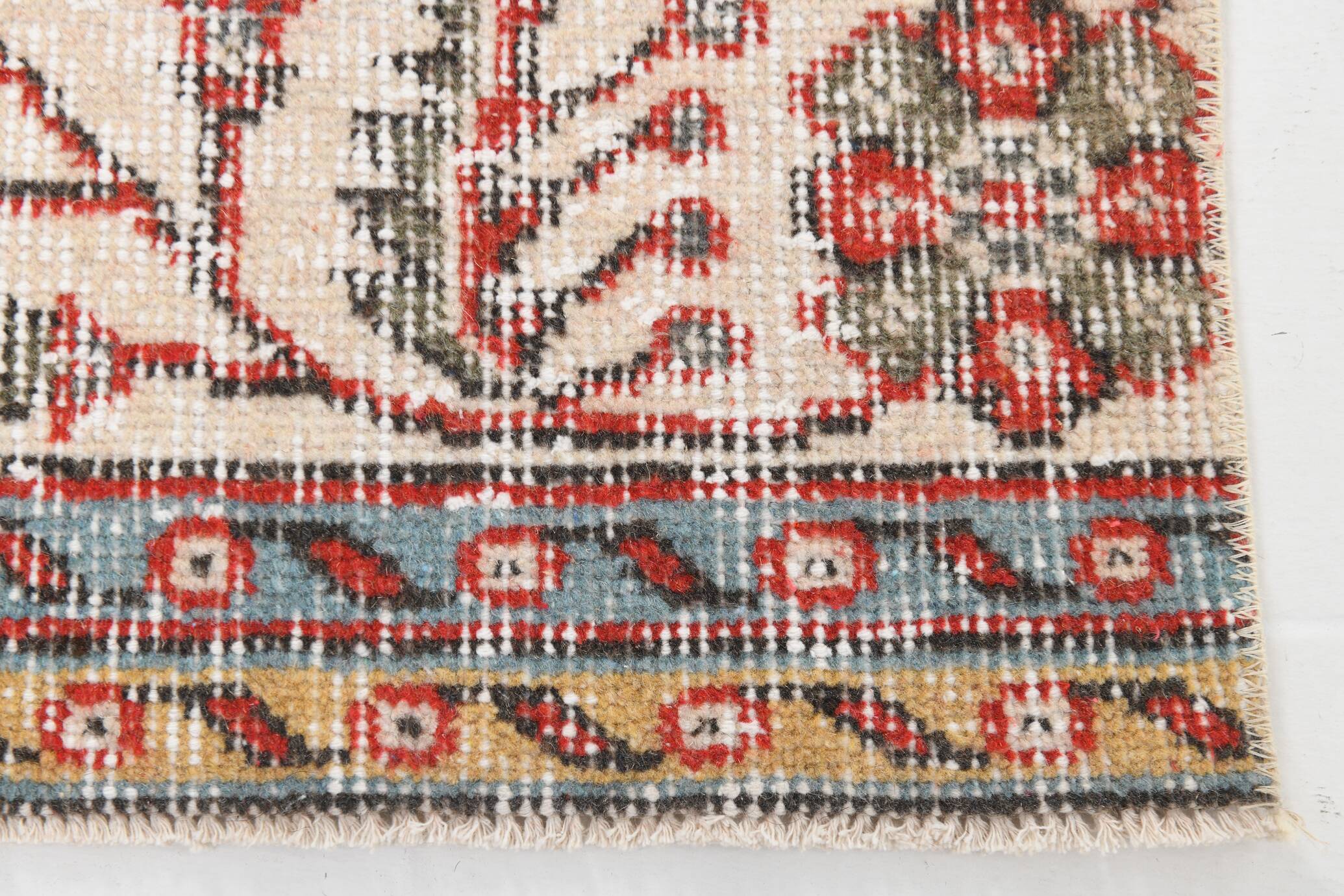 6x11 Vintage Faded Red Floral Pattern Persian Vintage Rug, 182x322 Cm