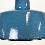 Industrial Blue Enamel Factory Pendant Lamp, 1960s