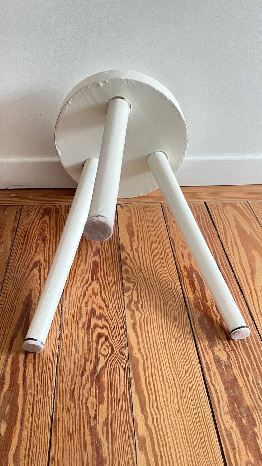 Vintage wooden tripod stool