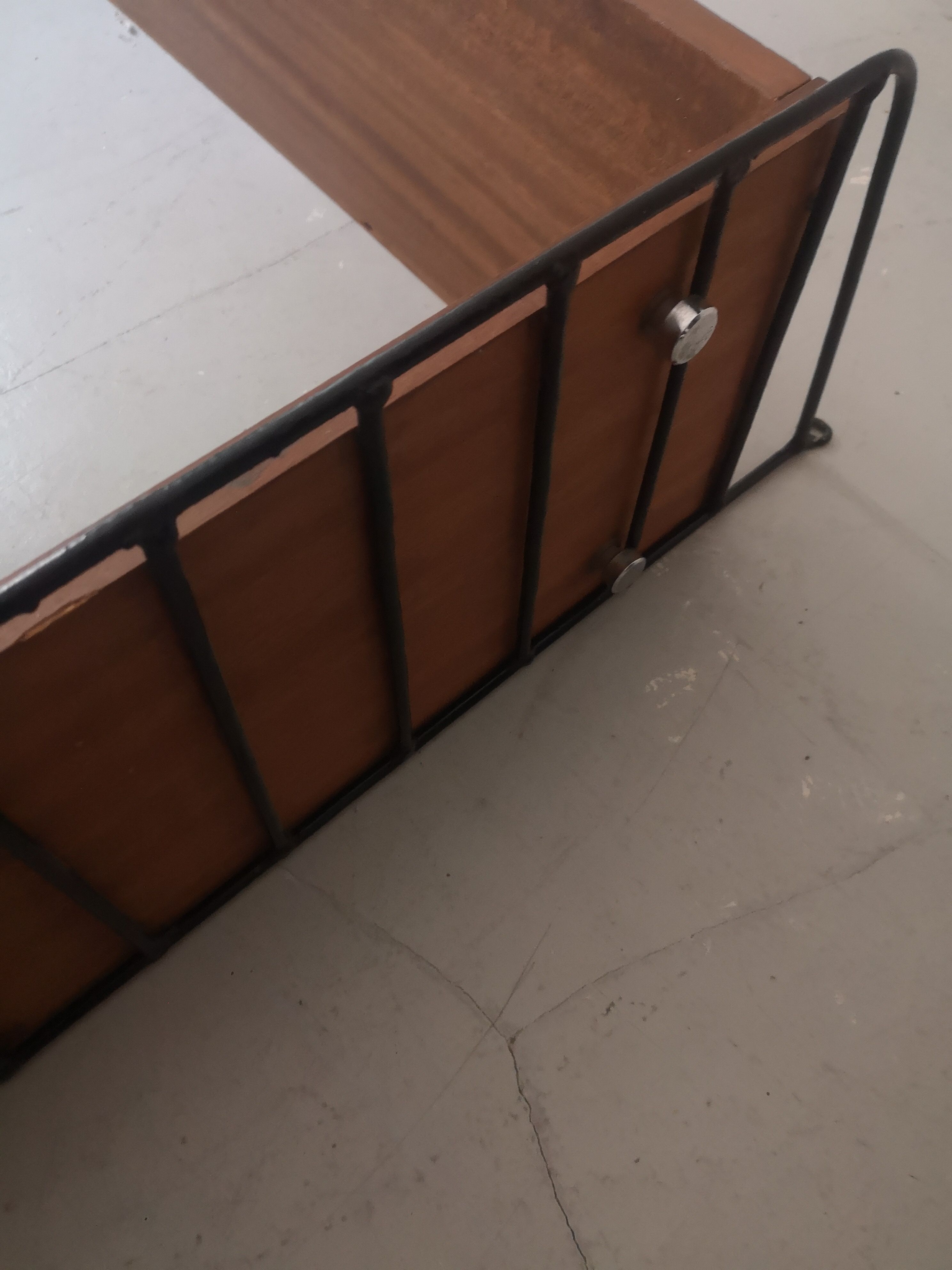 Wall mounted floor wired wood and metal string 1960
