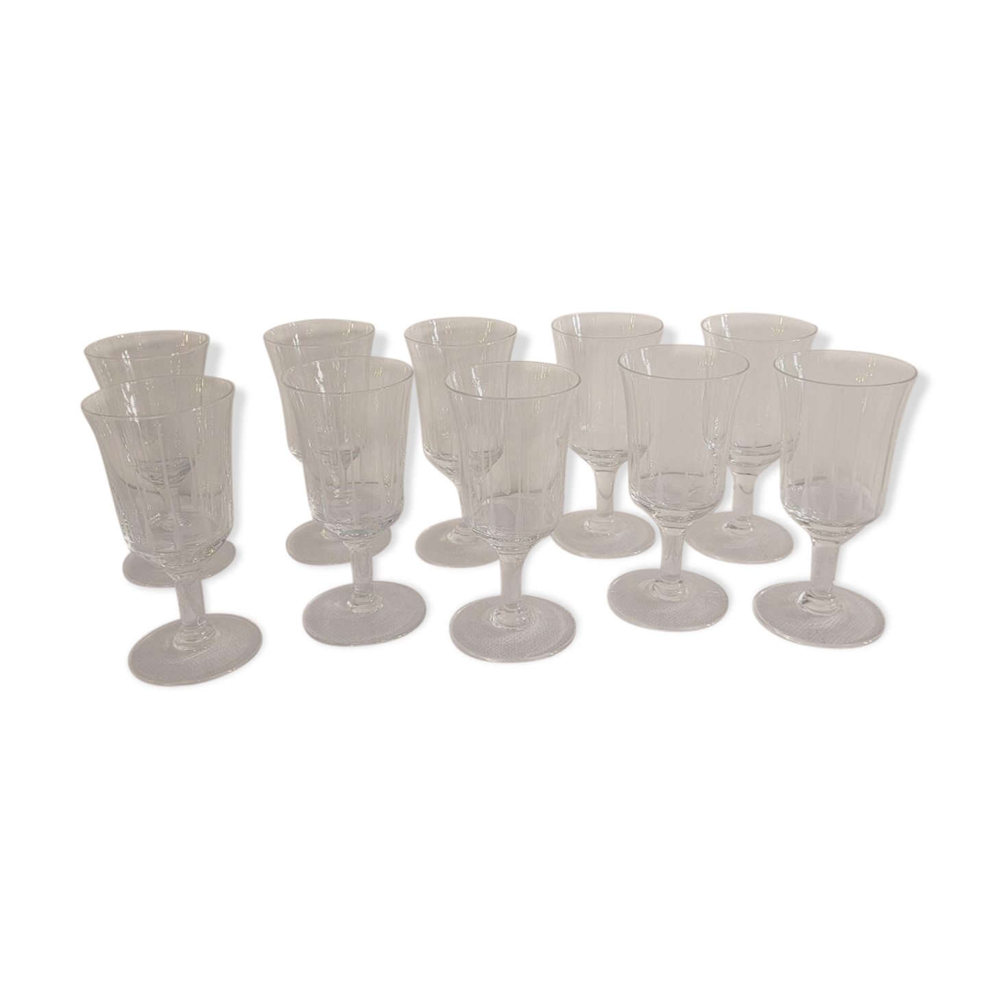 Set of 60's chiseled glasses