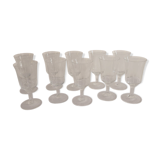 Set de 10 verres ciselés 60's