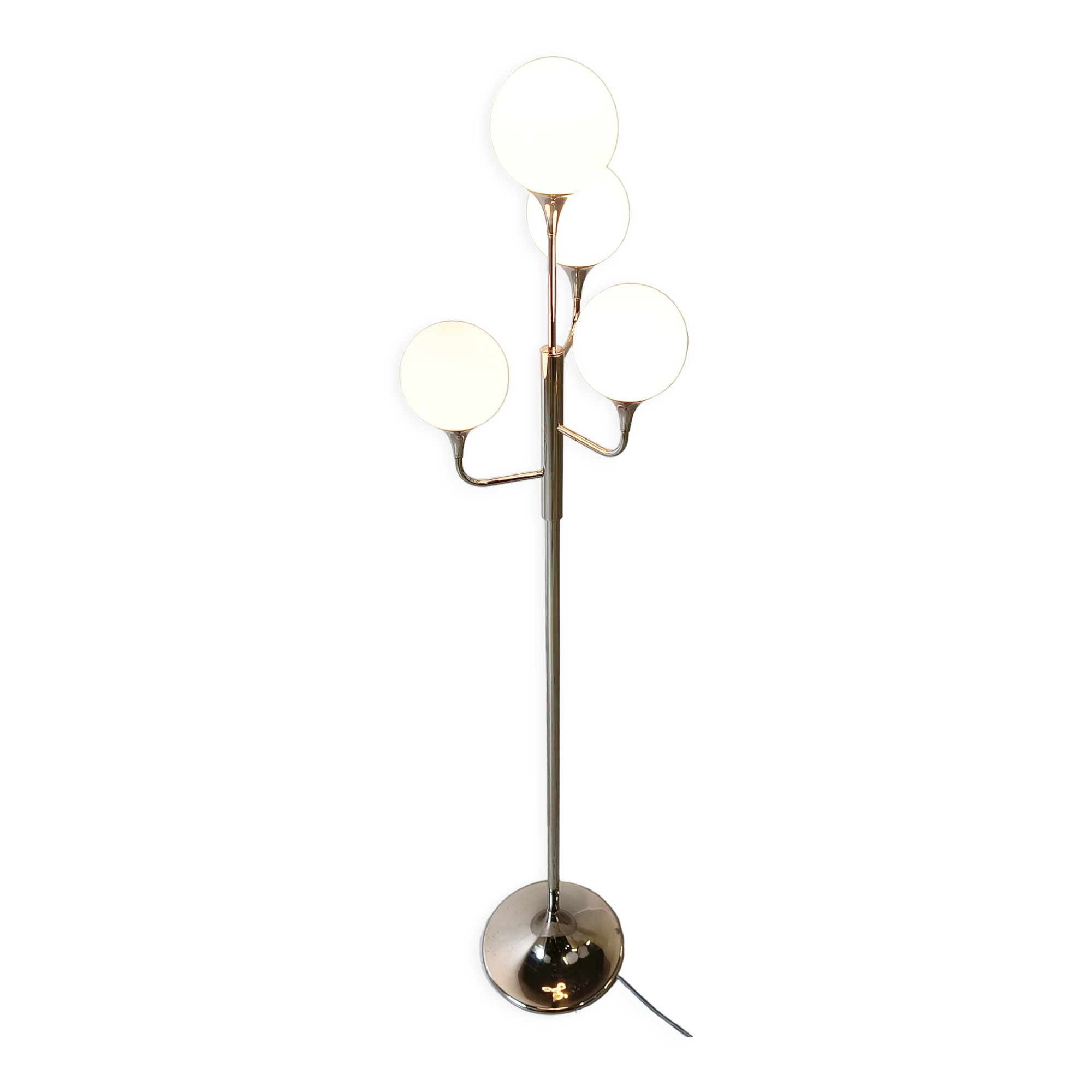 Vintage chrome Sciolari floor lamp, 1970s, Italy
