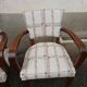 Set de 3 fauteuils bridge tissu beige