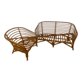 Bamboo sofa and armchair set
