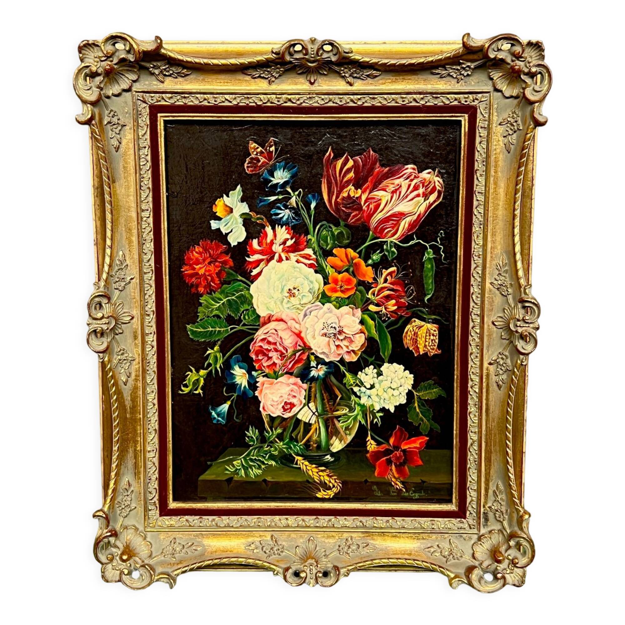 Still life with flowers louis van den eynde (1881-1966)