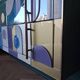 Coloured Murano glass and brass sideboard - 4 drawers