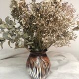 Vintage ceramic vase flamboyant pattern