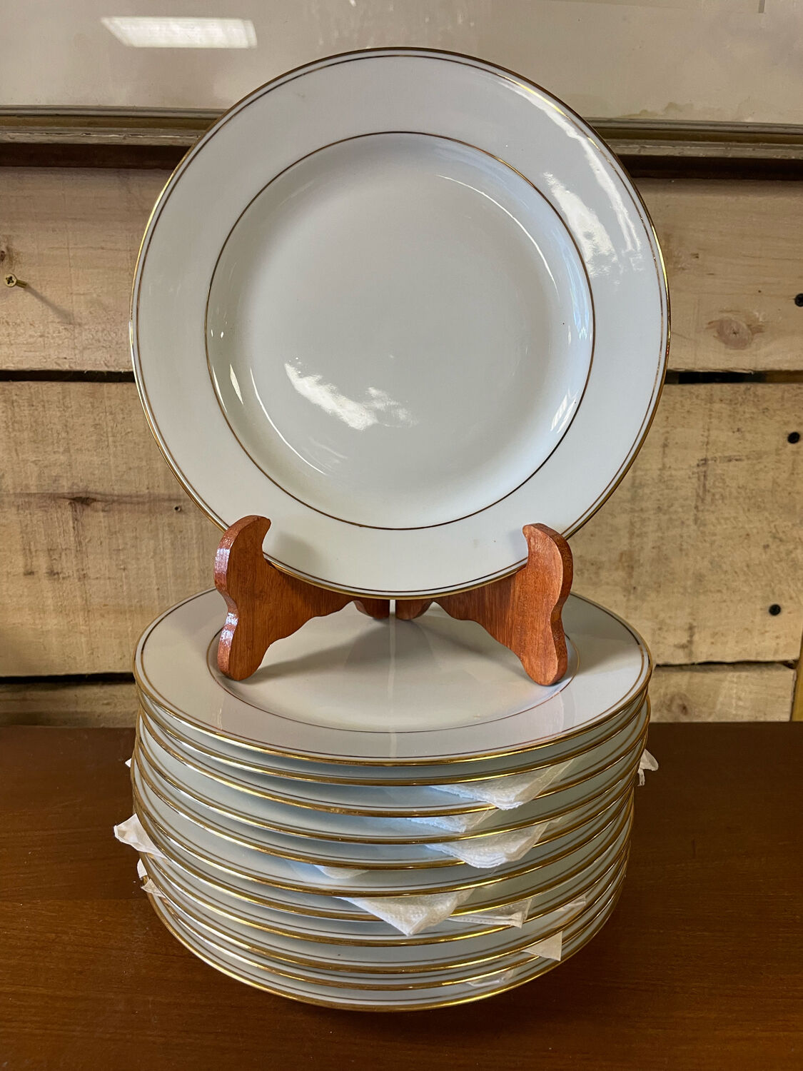 12 porcelain plate Limoges design Bernardaud