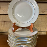 12 porcelain plate Limoges design Bernardaud