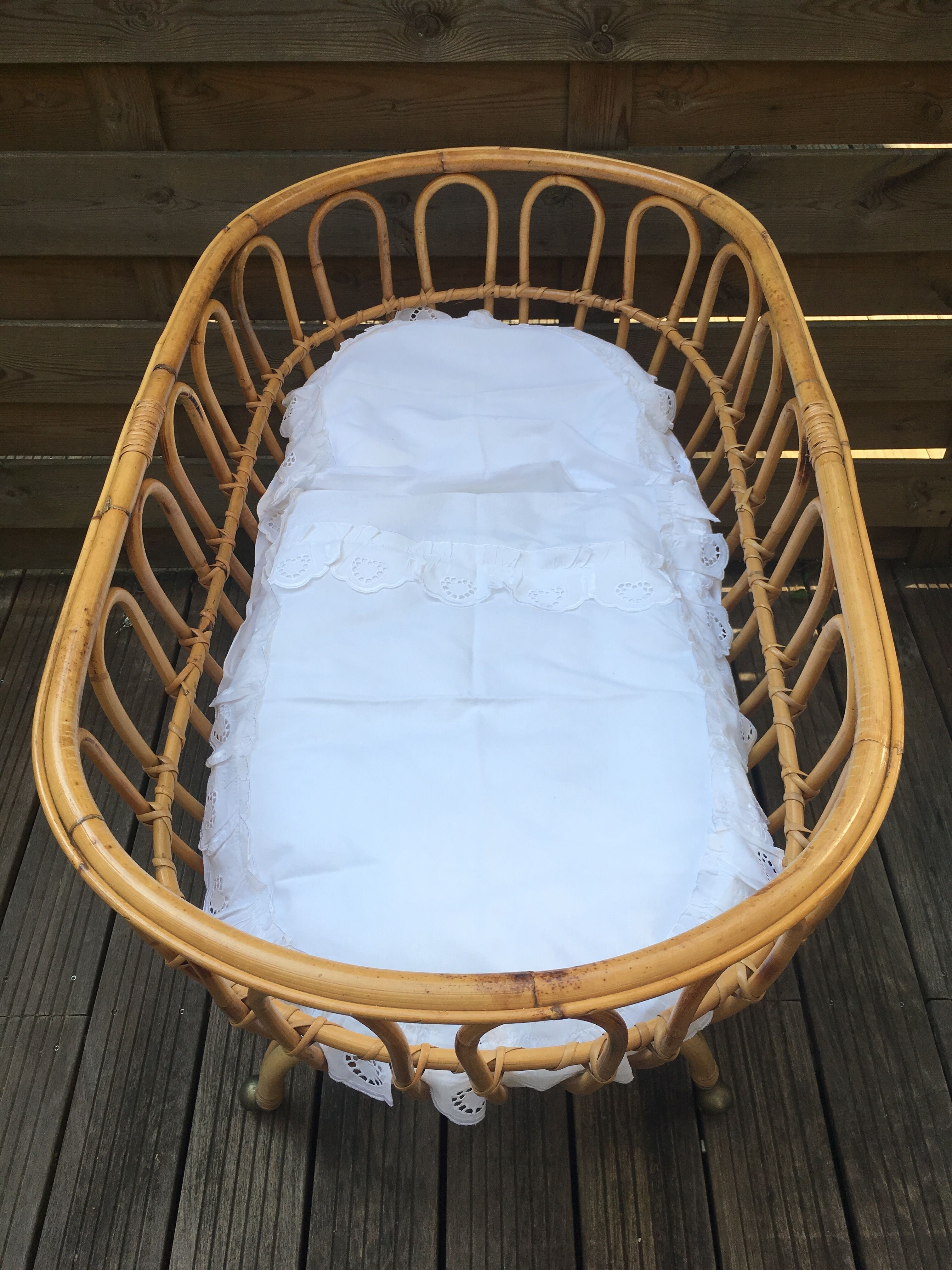 Vintage rattan basket