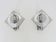 Pair of chrome metal and glass wall sconces, VECA Fontana Arte style.