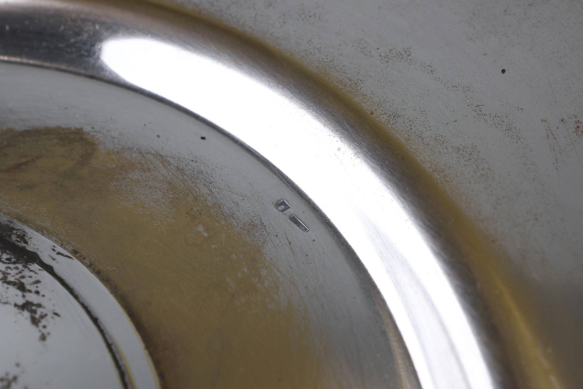 Large antique silver-plated bowl / etagère, France ca. 1900