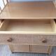 Shelf of the 70s in rattan and wicker wood