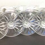 Set of 12 cut crystal wine glasses