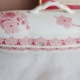 Soap dish, comb holder, ironstone, BFK, Lilac