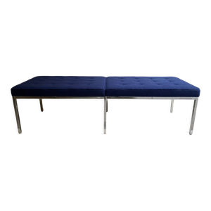 Banc Florence pour Studio tissu bleu