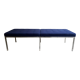 Florence Knoll bench for Knoll Studio blue fabric.