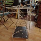 Small Art Nouveau wrought iron side table from the 1900s