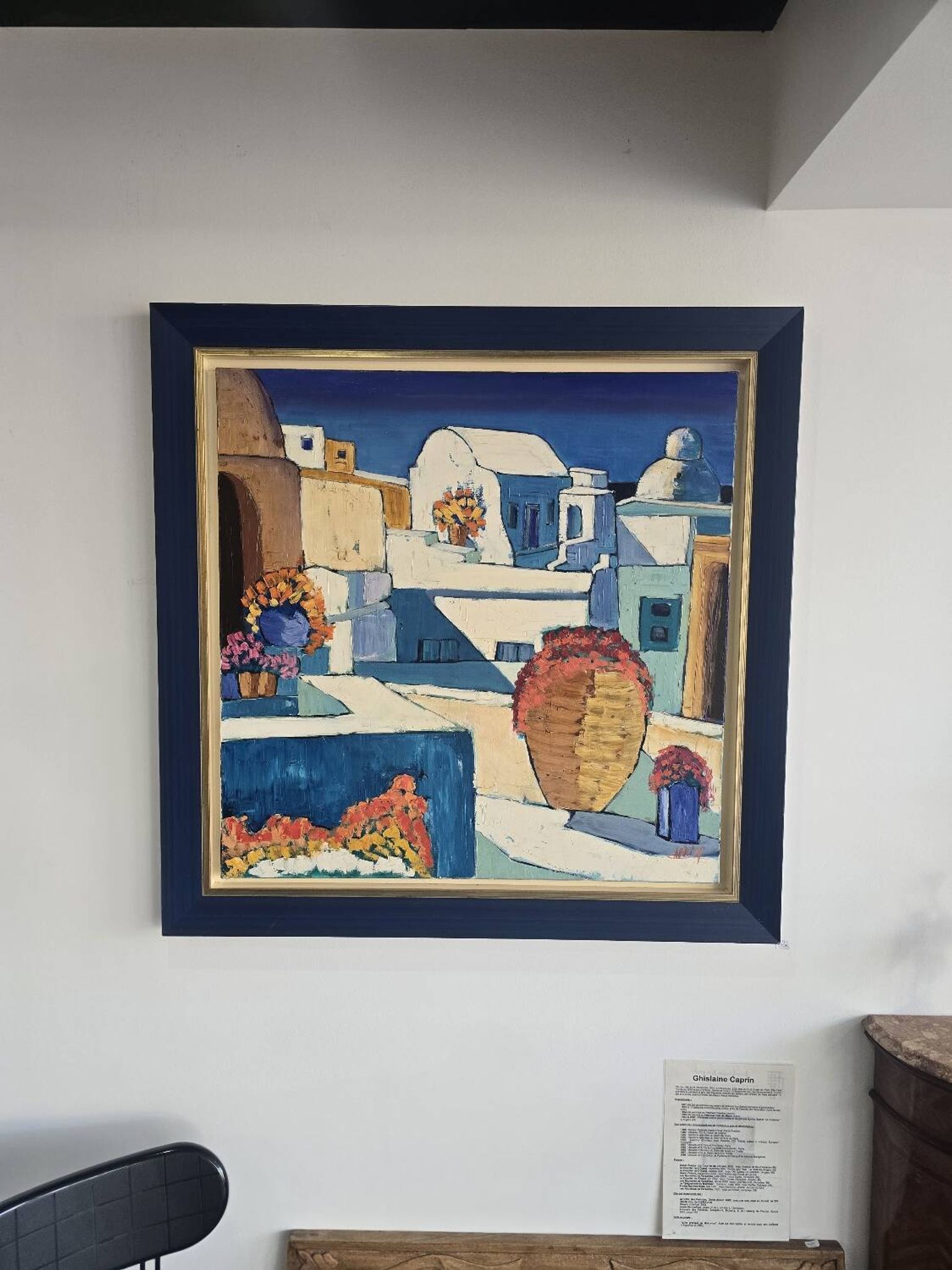 "Tableau 'Greek island of Mykonos' by Ghislaine Caprin"