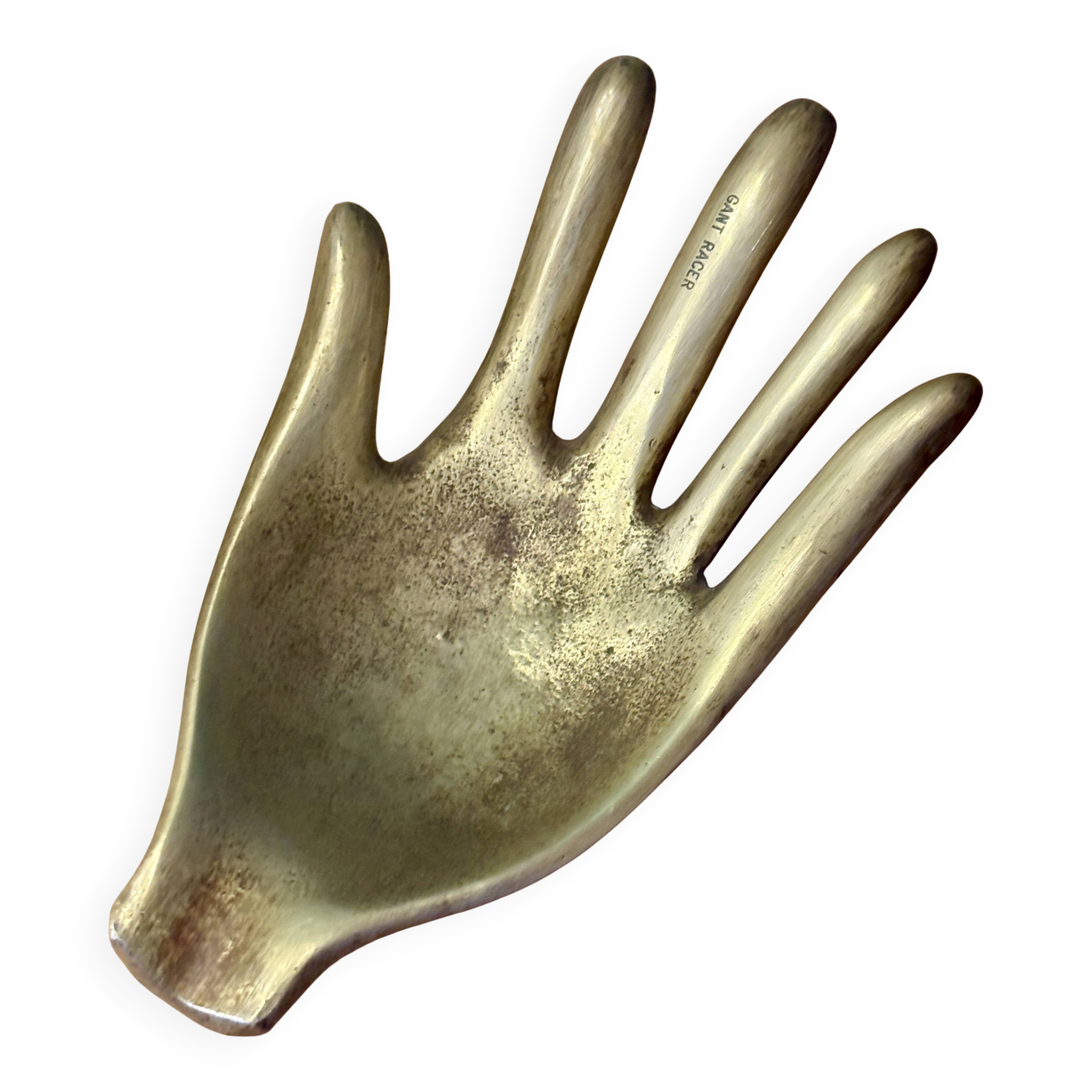 Vintage brass hand ashtray/trinket tray