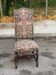 Vintage Louis XIII chair in solid wood and ecru fabric