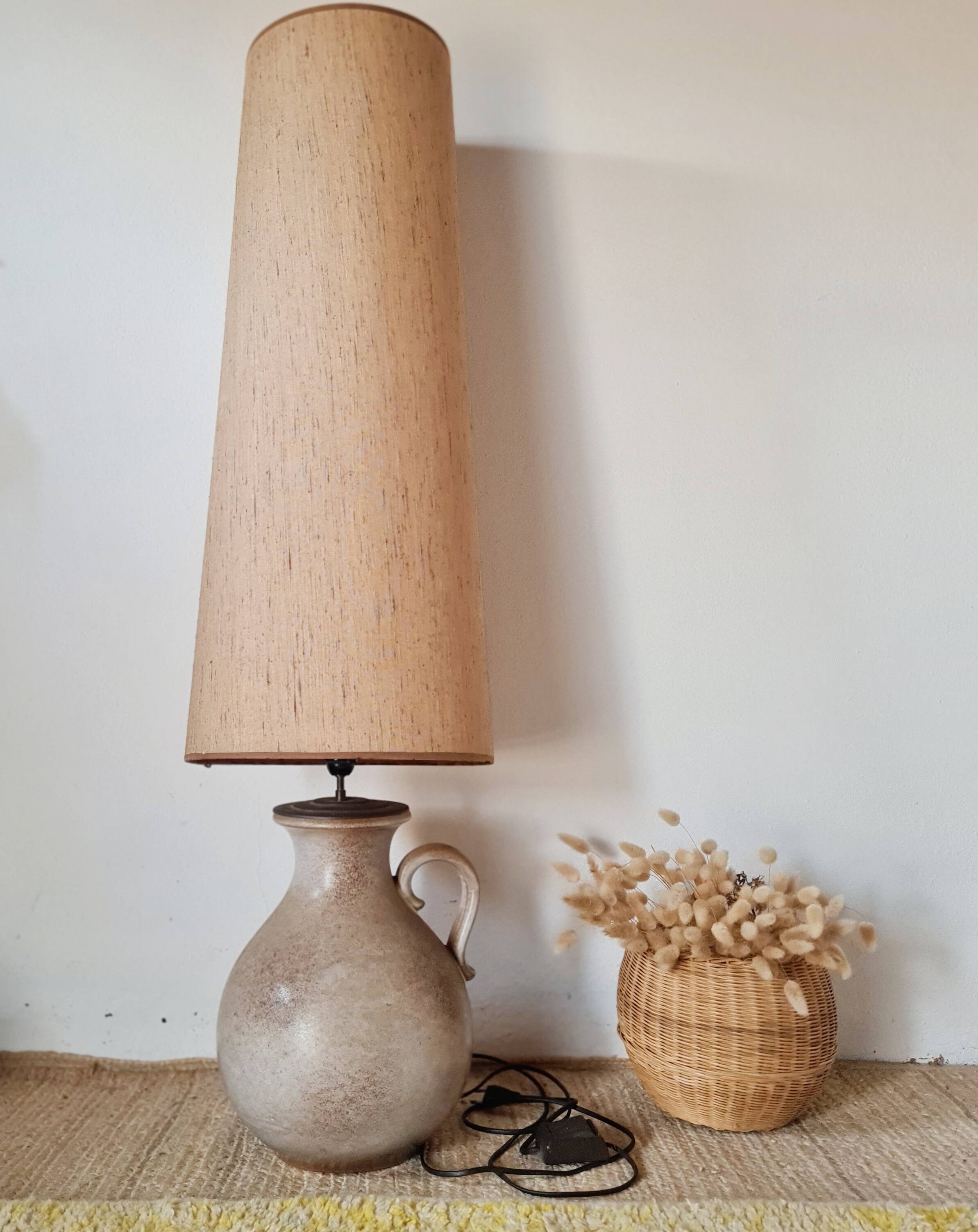 Grande lampe vintage en céramique Scheurich Germany