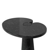 Mid Century Angelo Mangiarotti Pair of Eros Black Marble Side Tables Italy