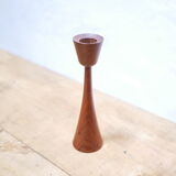 Paire de bougeoirs scandinaves vintage en teck