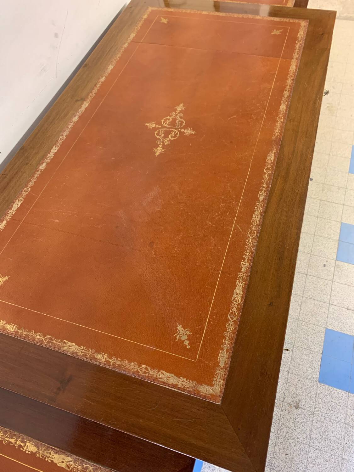 Louis XVI style mahogany desk