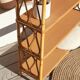 vintage rattan bookcase