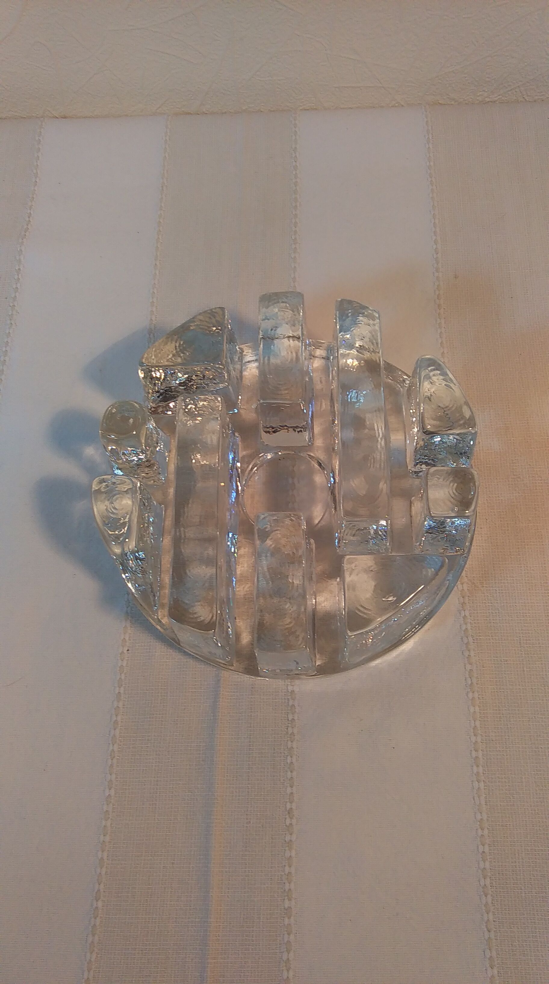 Textured in the taste of walther glas glass ashtray 70s