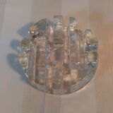 Cendrier en verre texturé années 70