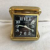 Old europa 2 travel alarm clock with 70's vintage gold case