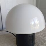 1960s glass and metal mushroom lamp