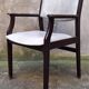 Armchair in wood and imitation leather