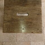 Raw wooden workshop stool
