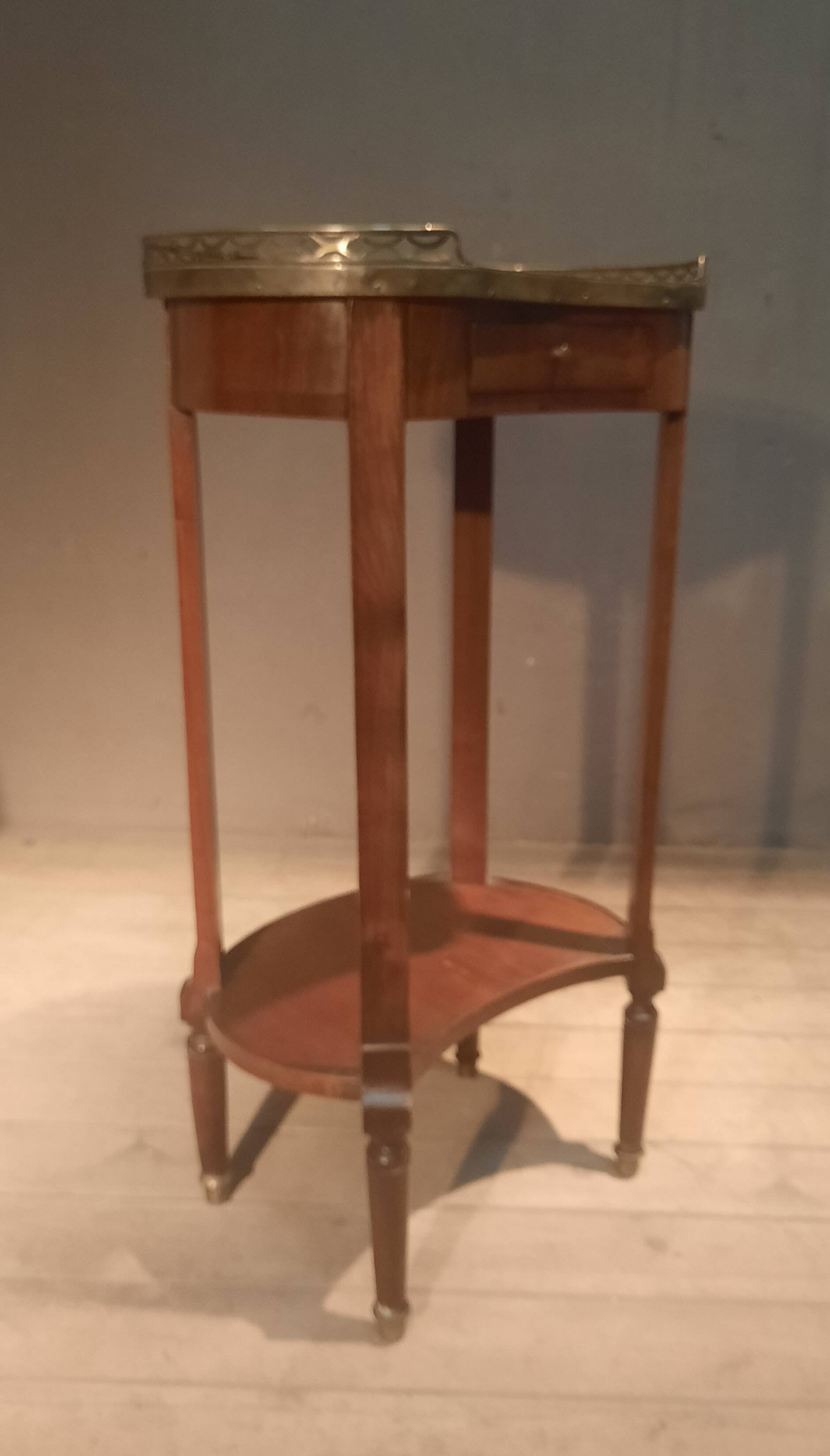 Louis XVI style marble top side table