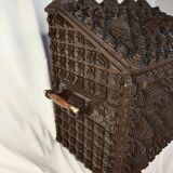 Coffre art populaire tramp art époque 19 éme