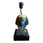 Lampe pharaon en bronze de style Hollywood Regency