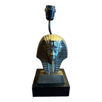 Lampe pharaon en bronze de style Hollywood Regency