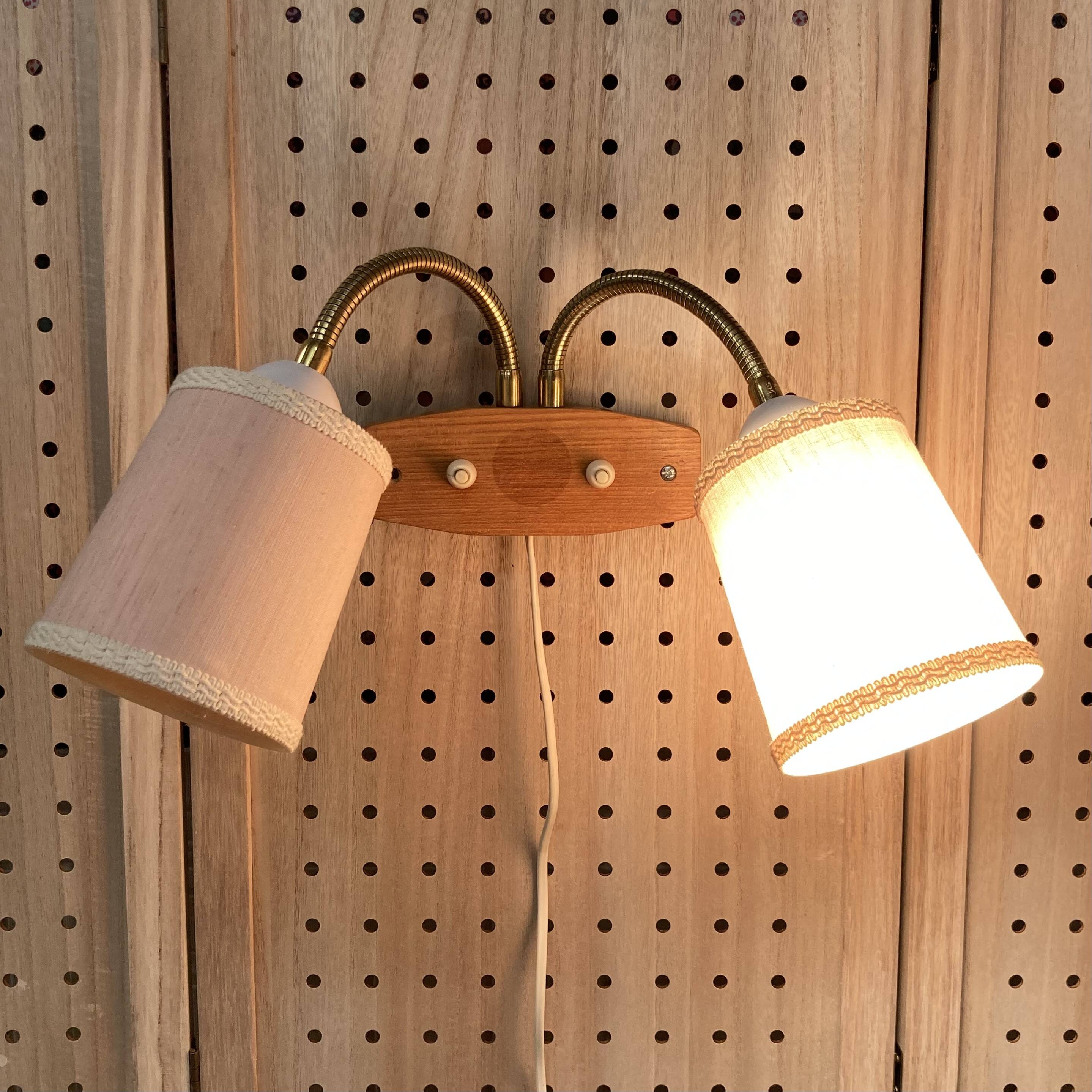LARGE DOUBLE WALL LIGHT "1950 DESIGN".